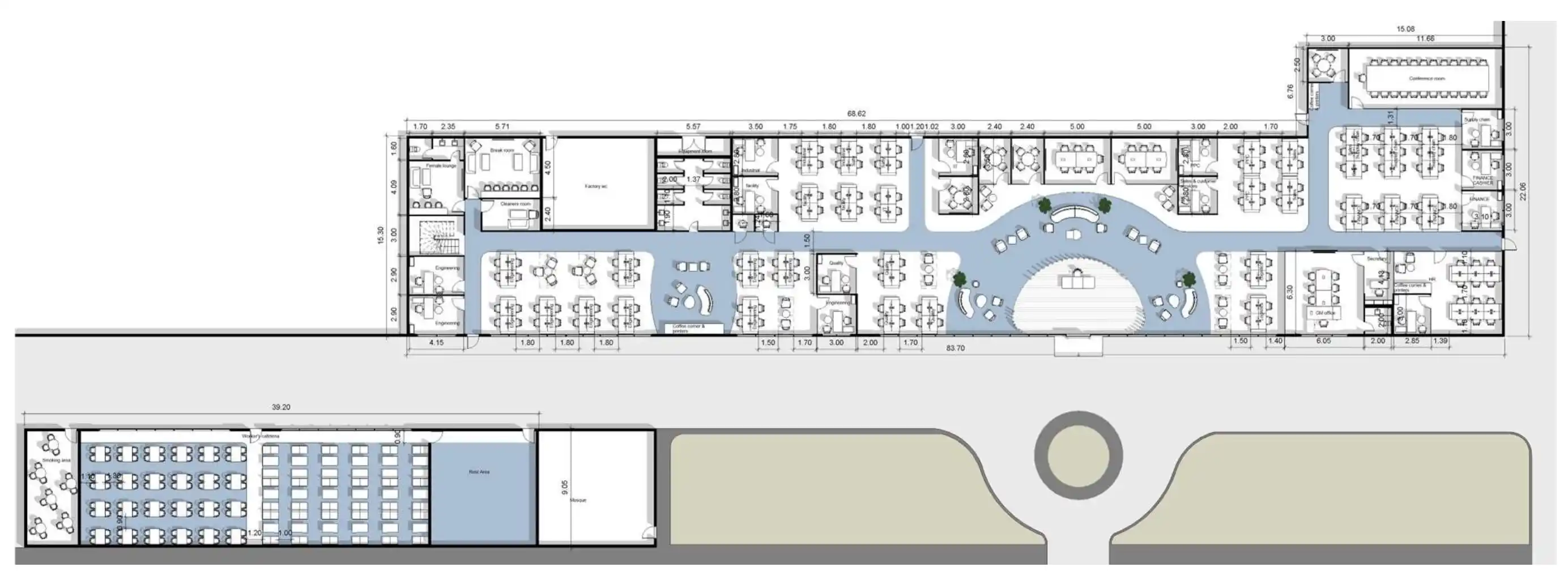 Architectural Floor Plan · Ground Floor · Scale 1:200